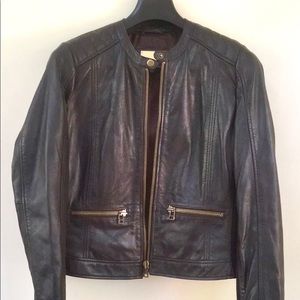 MANGO Leather Biker Jacket